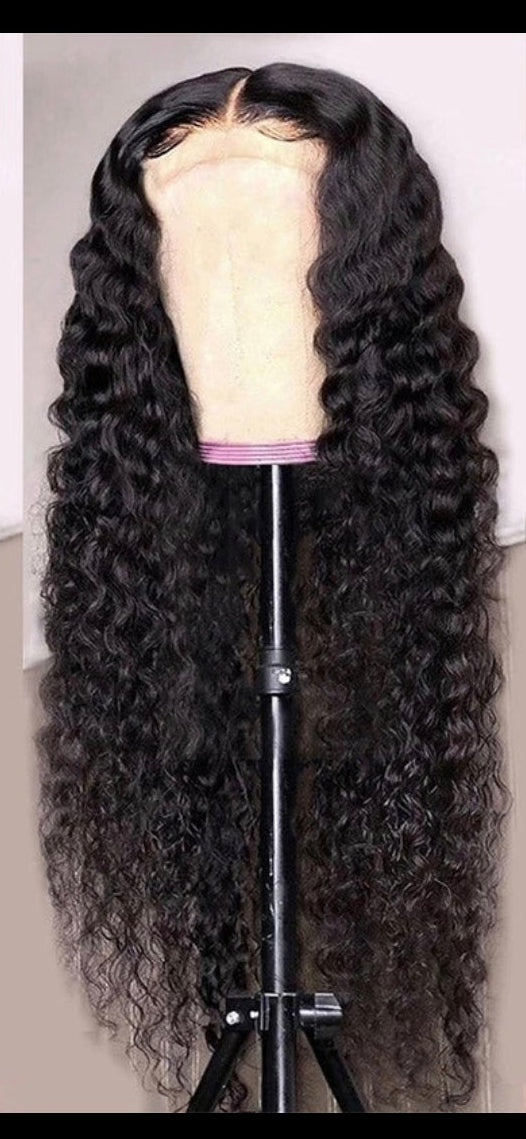 4x4/5x5/6x6 HD Lace Bleached Knots Closure Wigs Deep Wave Wig Pre Plucked Human Hair Lace Closure Wig